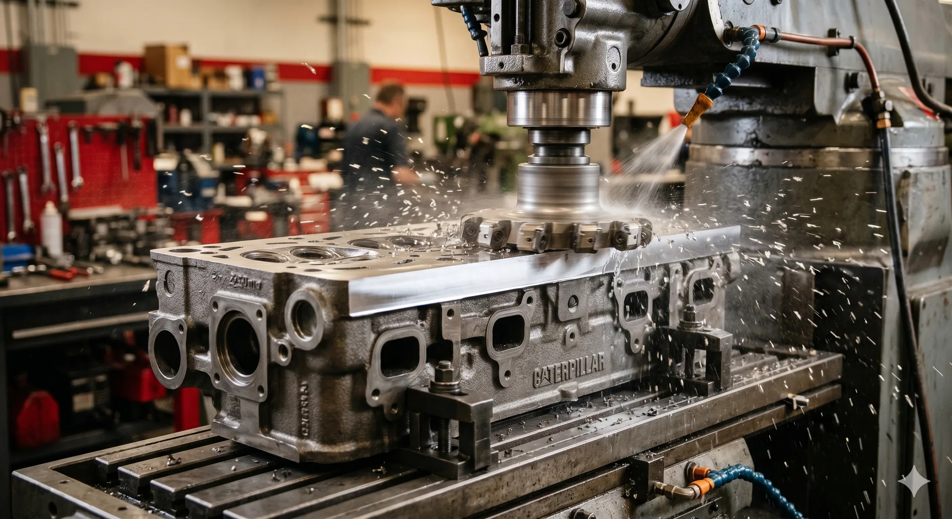 Usinagem de cabeçotes e assentamento de válvulas em retífica diesel
